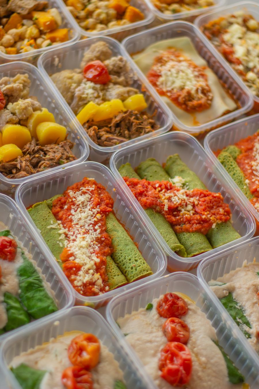 Viandas de comida saludable preparadas